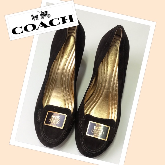 Coach Shoes - Genuine Coach Kandace Suede Loafer Heel Sz 8